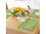 Tovagliette Abakuhaus Verde Lime, Tonalità Sfumate E Indefinite Con Effetto Pastello, Acquerello, Immagine Astratta Moderna, Tiscjdeco In Tessuto Resistente Al Lavaggio Per La Sala Da Pranzo E La Cucina, Verde Mela