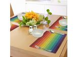 Tovagliette Abakuhaus Party, Motivo Colorato A Scala, Serpente E Composizione Astratta Dragon Skin Ispirata All'arcobaleno, Decorazioni Per La Tavola In Tessuto Resistente Al Lavaggio Per La Sala Da Pranzo E La Cucina, Multicolore
