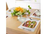 Abakuhaus Lettera B Tovagliette, Ispirate Alla Stagione Invernale Typing Tool Art Design Digital Multicolor Palette, Tiscjdeco In Tessuto Resistente Al Lavaggio Per La Sala Da Pranzo E La Cucina, Multicolore