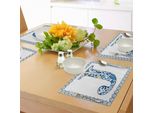 Abakuhaus Tovagliette Con La Lettera J, Illustrazione Della Lettera Maiuscola J Con Motivo Floreale Stampato Ornamentale, Tovaglietta Decorativa In Tessuto Resistente Al Lavaggio Per La Sala Da Pranzo E La Cucina, Arancione Giallo Blu