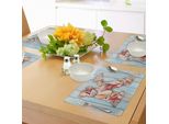 Abakuhaus Tovagliette Con La Lettera K, Lettera K Invertebrati Conchiglie Stelle Marine Stampa Ispirata All'estate, Decorazioni Da Tavola In Tessuto Resistente Al Lavaggio Per La Sala Da Pranzo E La Cucina, Corallo Scuro Azzurro Avorio
