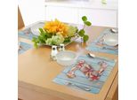 Abakuhaus Tovagliette Con Lettere Z, Tema Estivo Marittimo Z Tropical Aquatic Wildlife-Seeschriftart, Tiscjdeco In Tessuto Resistente Al Lavaggio Per La Sala Da Pranzo E La Cucina, Corallo Scuro, Azzurro, Avorio