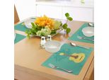 Tovagliette Abakuhaus Con Motivi Musicali, Illustrazioni Ispirate Alla Musica, Motivi Floreali, Uccelli, Stile Retrò, Strumenti Musicali, Natura, Tiscjdeco In Tessuto Resistente Al Lavaggio Per La Sala Da Pranzo E La Cucina, Senape Seafoam