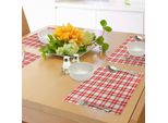 Tovagliette Abakuhaus, Stile Retrò-Moderno, Motivo A Quadri E Strisce Astratto Vecchio Stile, Tiscjdeco In Tessuto Resistente Al Lavaggio Per Sala Da Pranzo E Cucina, Arancione E Bianco