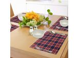 Tovagliette Abakuhaus, Motivo Tradizionale Scozzese, Design Culturale Vivace E Geometrico, Look Astratto, Tiscjdeco In Tessuto Resistente Al Lavaggio Per Sala Da Pranzo E Cucina, Multicolore