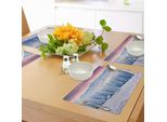 Tovagliette Abakuhaus Winter, Tranquillo Paesaggio Panoramico Dell'alba Nei Carpazi, Tiscjdeco In Tessuto Resistente Al Lavaggio Per La Sala Da Pranzo E La Cucina, Bianco Rosa Blu