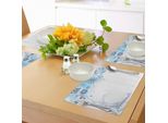 Tovagliette Invernali Abakuhaus, Albero Astratto Disegnato A Mano Con Fiocchi Di Neve Al Posto Delle Foglie, Immagine Dai Colori Tenui E Stagionali, Tessuto Lavabile E Resistente Al Lavaggio Per Sala Da Pranzo E Cucina, Blu Grigio Bianco