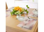 Abakuhaus Tovagliette Peach, Forme Quadrate Astratte Con Motivo A Stelle, Colori Caldi, Stampa Grafica Moderna, Stampa Digitale Su Tessuto Lavabile, Decorazione Da Tavola Per La Cucina, Marrone Umbra, Rosso Corallo