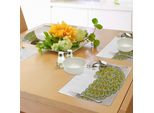 Tovagliette Abakuhaus Con Animali, Pavone Con Coda Colorata, Illustrazione Di Uccello Raffinato, Decorazione Da Tavola In Tessuto Resistente Al Lavaggio Per Sala Da Pranzo E Cucina, Verde Salvia, Beige, Marrone