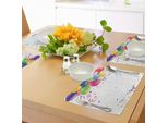 Tovagliette Per Feste Per Bambini Abakuhaus, Divertimento E Intrattenimento Tema: Oggetti Vivaci E Colorati Con Elementi Astratti, Decorazioni Da Tavola In Tessuto Resistente Ai Colori Per La Sala Da Pranzo E La Cucina, Multicolore