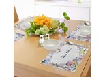 Tovagliette Abakuhaus Tea Party, Graziosa Cornice Con Scarabocchi, Con Scritte Retrò "Tea Time"", Ciotole, Caramelle, Pois Colorati, Decorazioni Da Tavola In Tessuto Resistente Al Lavaggio Per La Sala Da Pranzo E La Cucina, Multicolore"