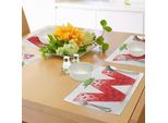 Abakuhaus Tovagliette Con Lettere, Capitale W Con Verde Fragola, Alfabeto Con Motivi Di Raccolto, Tiscjdeco In Tessuto Resistente Al Lavaggio Per La Sala Da Pranzo E La Cucina, Rosso Cinabro Arancione Verde