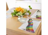 Tovagliette Musicali Abakuhaus, Tastiera Vibrante Colorata, Onda Musicale, Strumento Artistico Di Intrattenimento, Tiscjdeco In Tessuto Resistente Ai Colori Per La Sala Da Pranzo E La Cucina, Multicolore
