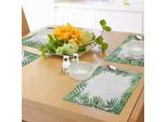 Abakuhaus Tovagliette Con Foglie Verdi, Cornice Con Foglie Fresche, Scultura Botanica Naturale, Ambiente Boschivo, Decorazione Da Tavola In Tessuto Resistente Al Lavaggio Per La Sala Da Pranzo E La Cucina, Verde Giada, Verde Lime