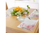 Abakuhaus Tovagliette Con Fiori Verdi, Romantico Bouquet Acquerellato Ispirato Al Matrimonio, Festa Di Primavera, Decorazioni Per La Tavola In Tessuto Resistente Ai Colori Per La Sala Da Pranzo E La Cucina, Verde Chiaro E Bianco.