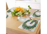 Abakuhaus Tovagliette Con Lettera G, Lettera G In Stile Albero Di Natale Con Vivace Motivo Festivo, Decorazione Da Tavola In Tessuto Resistente Al Lavaggio Per Sala Da Pranzo E Cucina, Multicolore