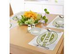 Tovagliette Abakuhaus Detroit, Effetto Invecchiato Detroit Michigan Stamp Design Retrò Con Stella Turismo Viaggi, Tiscjdeco In Tessuto Resistente Ai Colori Per La Sala Da Pranzo E La Cucina, Verde Oliva Bianco