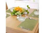Abakuhaus Tovagliette Gialle E Bianche, Motivo A Quadri Vintage, Linee Nere, Quadrati Geometrici, Tiscjdeco In Tessuto Resistente Al Lavaggio Per La Sala Da Pranzo E La Cucina, Giallo, Bianco, Nero