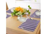 Abakuhaus Tovagliette Geometriche, Forme Geometriche Rombi E Rettangoli In Colori Vivaci Con Motivo A Zig Zag, Tiscjdeco In Tessuto Resistente Al Lavaggio Per La Sala Da Pranzo E La Cucina, Viola Scuro Lavanda