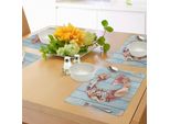 Abakuhaus Tovagliette Con La Lettera G, Tema Marino Con Animali Marini Invertebrati Seashell-Starfish, Decorazioni Da Tavola In Tessuto Resistente Al Lavaggio Per La Sala Da Pranzo E La Cucina, Corallo Scuro, Azzurro, Avorio