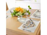 Abakuhaus Tovagliette Per Amanti Dei Gatti, A Forma Di Cuore Con Illustrazioni Di Gatti Di Diversi Colori Little Cat Paws, Tiscjdeco In Tessuto Resistente Al Lavaggio Per La Sala Da Pranzo E La Cucina, Multicolore