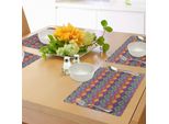 Tovagliette Abakuhaus Trippy, Forme Quadrate In Stile Hippie Con Colori Vivaci, Motivi Psichedelici E Illustrazioni Retrò, Tovagliette Decorative In Tessuto Resistente Ai Colori Per La Sala Da Pranzo E La Cucina, Multicolore