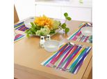 Abakuhaus Tovagliette Colorate, Design Multicolore, Motivo Arcobaleno Chiaro, Espressione Artistica, Tiscjdeco In Tessuto Resistente Al Lavaggio Per La Sala Da Pranzo E La Cucina, Multicolore