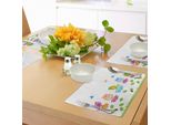 Tovagliette Abakuhaus Con Motivi Floreali, Uccellini Colorati In Stile Cartone Animato Su Camomilla, Margherite, Farfalle, Coccinelle E Bambini, Decorazioni Da Tavola In Tessuto Resistente Al Lavaggio Per La Sala Da Pranzo E La Cucina, Multicolore