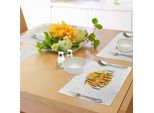 Abakuhaus Tovagliette Motivazionali, Spruzzi Di Colore Con Pois E Citazioni Positive Sulla Vita Con Effetto Acquerello, Tovagliette Decorative In Tessuto Resistente Al Colore Per La Sala Da Pranzo E La Cucina, Arancione E Nero.