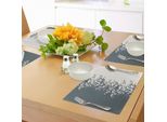 Tovagliette Vintage Abakuhaus Con Motivi Floreali, Decorazioni Antiche In Stile Floreale Vintage, Revival Barocco, Tiscjdeco In Tessuto Resistente Allo Scolorimento Per Sala Da Pranzo E Cucina, Grigio Antracite Beige