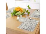 Abakuhaus Tovagliette Per Amanti Dei Cani, Cartone Animato Viennese Con Cucciolo Di Bassotto In Pigiama A Righe Con Fiori E Farfalle, Decorazione Da Tavola In Tessuto Resistente Al Lavaggio Per Sala Da Pranzo E Cucina, Multicolore