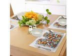 Abakuhaus Tovagliette Con La Lettera M, Design Tipografico Creativo Con L'alfabeto Abc A Tema Sportivo E Palloni Vari, Decorazioni Da Tavola In Tessuto Resistente Al Lavaggio Per La Sala Da Pranzo E La Cucina, Multicolore
