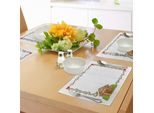 Abakuhaus Tovagliette Natalizie Per Bambini, Con Cornice Decorata Con Graziosi Cuori Di Zucchero E Una Casetta Di Pan Di Zenzero, Decorazioni Da Tavola In Tessuto Resistente Al Lavaggio Per La Sala Da Pranzo E La Cucina, Multicolore