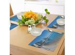 Tovagliette Abakuhaus Lake Tahoe, Acqua Limpida Sulla Costa Del Lago Tahoe, Scena Idilliaca E Rilassante, Tiscjdeco In Tessuto Resistente Al Lavaggio Per La Sala Da Pranzo E La Cucina, Blu Azzurro Cocco