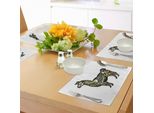 Tovagliette Abakuhaus Flamme, Scheletro Di Alpaca Con Teschi Di Zucchero E Dettagli Floreali Colorati, Giorno Dei Morti, Tiscjdeco In Tessuto Resistente Al Colore Per La Sala Da Pranzo E La Cucina, Multicolore