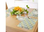 Tovagliette Per Bambini Abakuhaus, Personaggi Coccodrillo In Stile Cartone Animato - Facce Divertenti - Alligatori Infantili, Tiscjdeco In Tessuto Resistente Al Lavaggio Per La Sala Da Pranzo E La Cucina, Giallo Verde Verde Acqua
