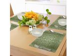 Tovagliette Abakuhaus Verdi E Gialle, Motivo Vintage Con Grappoli D'uva, Decorazioni Artistiche Tradizionali, Tiscjdeco In Tessuto Resistente Al Lavaggio Per La Sala Da Pranzo E La Cucina, Giallo Verde