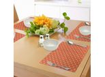 Abakuhaus Tovagliette Geometriche, Motivo A Semicerchio Orientale, Forma Geometrica Astratta, Kimono Giapponese, Tovaglietta Decorativa In Tessuto Resistente Al Lavaggio Per Sala Da Pranzo E Cucina, Giallo Chiaro Arancione