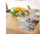 Tovagliette Abakuhaus, Espresso In Tazza Su Tavolo Di Legno Con Bevanda Calda Ai Chicchi Per Coppie Romantiche, Tiscjdeco In Tessuto Resistente Al Lavaggio Per Sala Da Pranzo E Cucina, Bianco Marrone Cacao