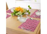 Tovagliette Abakuhaus Eiffel, Motivi Ispirati A San Valentino Con Scritte In Francese Paris Oh La La, Forme A Cuore, Decorazioni Da Tavola In Tessuto Resistente Al Lavaggio Per La Sala Da Pranzo E La Cucina, Bianco, Nero, Rosa