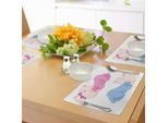 Tovagliette Per Bambini Abakuhaus, Due Adorabili Gemellini, Fratello E Sorella, Che Dormono In Pigiama, Tiscjdeco In Tessuto Resistente Al Lavaggio Per La Sala Da Pranzo E La Cucina, Rosa, Blu, Marrone Chiaro