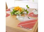 Tovagliette Abakuhaus Zuckerstange, Linee Diagonali Con Motivo A Codice A Barre Su Sfondo Bianco, Design Geometrico Astratto, Decorazione Da Tavola In Tessuto Resistente Al Lavaggio Per La Sala Da Pranzo E La Cucina, Bianco E Rosso.