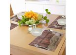 Abakuhaus Tovagliette In Legno Con Motivo Ruota Di Carro, Stampa Rustica Con Immagine Di Vecchia Stalla, Fienile, Interni, Paglia E Assi Di Legno, Tiscjdeco In Tessuto Resistente Al Lavaggio Per Sala Da Pranzo E Cucina, Marrone Sabbia