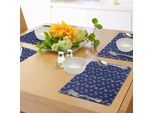 Tovagliette Abakuhaus Blu Navy, Disegno A Mano Raffigurante Uno Yacht A Vela In Silhouette, Tema Oceanico, Regata, Gara, Tiscjdeco In Tessuto Resistente Al Lavaggio Per Sala Da Pranzo E Cucina, Blu Scuro E Bianco.