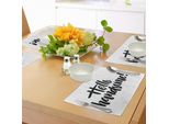 Abakuhaus Tovagliette, Scritta Calligrafica Hipster Con Uno Slogan Per San Valentino In Stile Grunge, Tovaglietta Decorativa In Tessuto Resistente Ai Colori Per La Sala Da Pranzo E La Cucina, Bianco E Nero