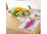 Abakuhaus Tovagliette, Citazione Ispiratrice E Motivazionale, Design Calligrafico Su Sfondo Rosa, Stampa Digitale Su Tessuto Lavabile, Decorazione Da Tavola, Cucina, Magenta Nero