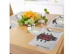 Tovagliette Abakuhaus Con Motivi Musicali, Illustrazioni Disegnate A Mano Di Generi Musicali Blues, Pop, Hard Rock, Reggae E Country, Tovagliette Decorative In Tessuto Resistente Ai Colori Per La Sala Da Pranzo E La Cucina, Rosso Cinabro, Bianco, Nero.