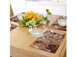 Abakuhaus Tovagliette Vintage, Orologi Meccanici Dettagli Sfondo Effetto Ruggine Design Steampunk Con Ingranaggi, Tovaglietta Decorativa In Tessuto Resistente Ai Colori Per La Sala Da Pranzo E La Cucina, Arancione Scuro Beige