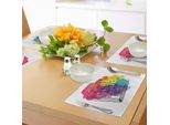 Abakuhaus Tovagliette Libro, Tra Le Pagine Di Un Libro Citazioni Motivazionali Stampate Tra Colori Vivaci E Diamanti, Tiscjdeco In Tessuto Resistente Al Lavaggio Per La Sala Da Pranzo E La Cucina, Multicolore