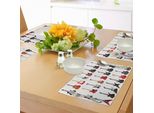 Tovagliette Abakuhaus Con Motivi Musicali, Set Di Strumenti Musicali Con Diversi Bassi Acustici, Stampa Digitale Su Tessuto Lavabile, Decorazione Da Tavola Per La Cucina, Rosso Cinabro, Bianco, Nero